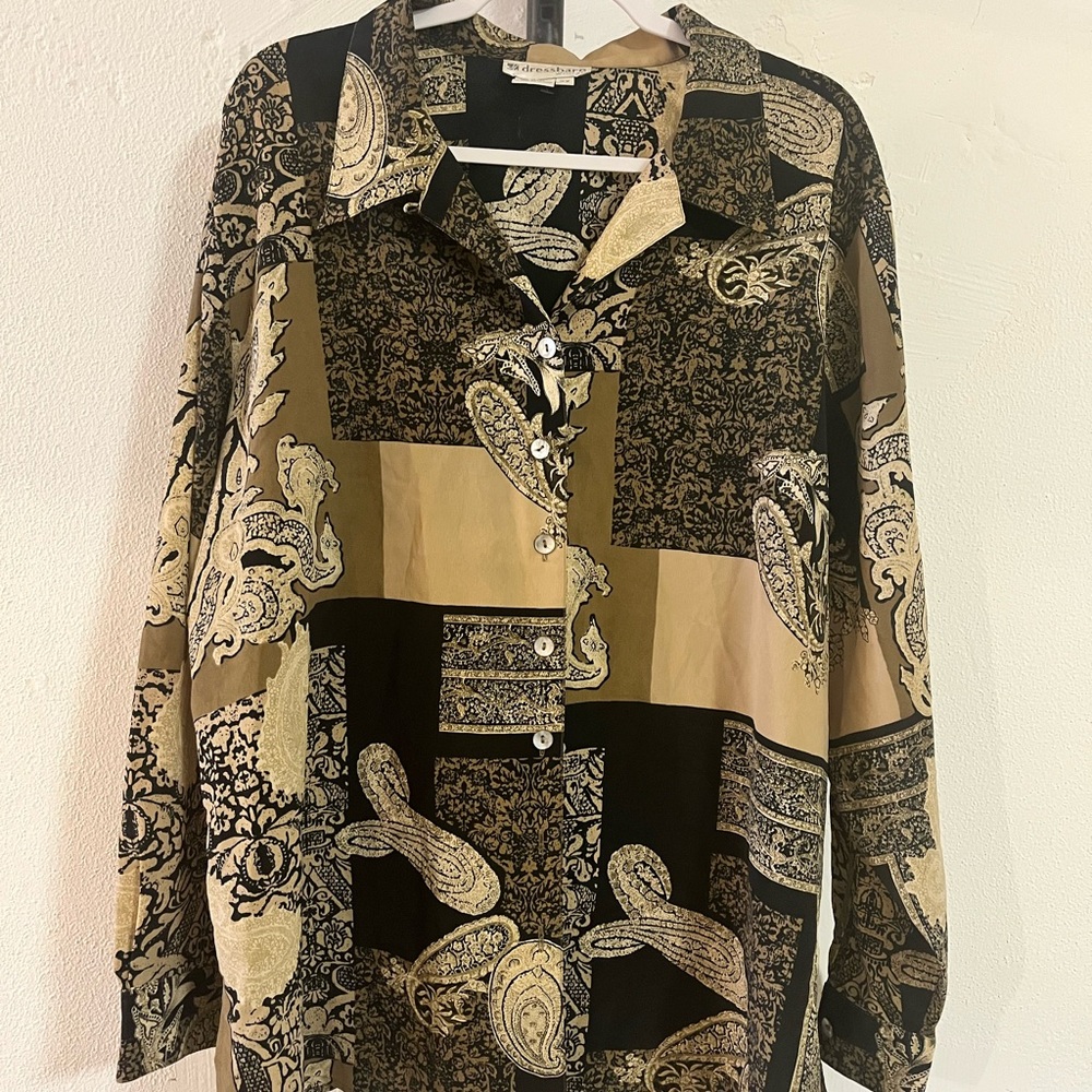 Vintage Paisley Button-Up Shirt